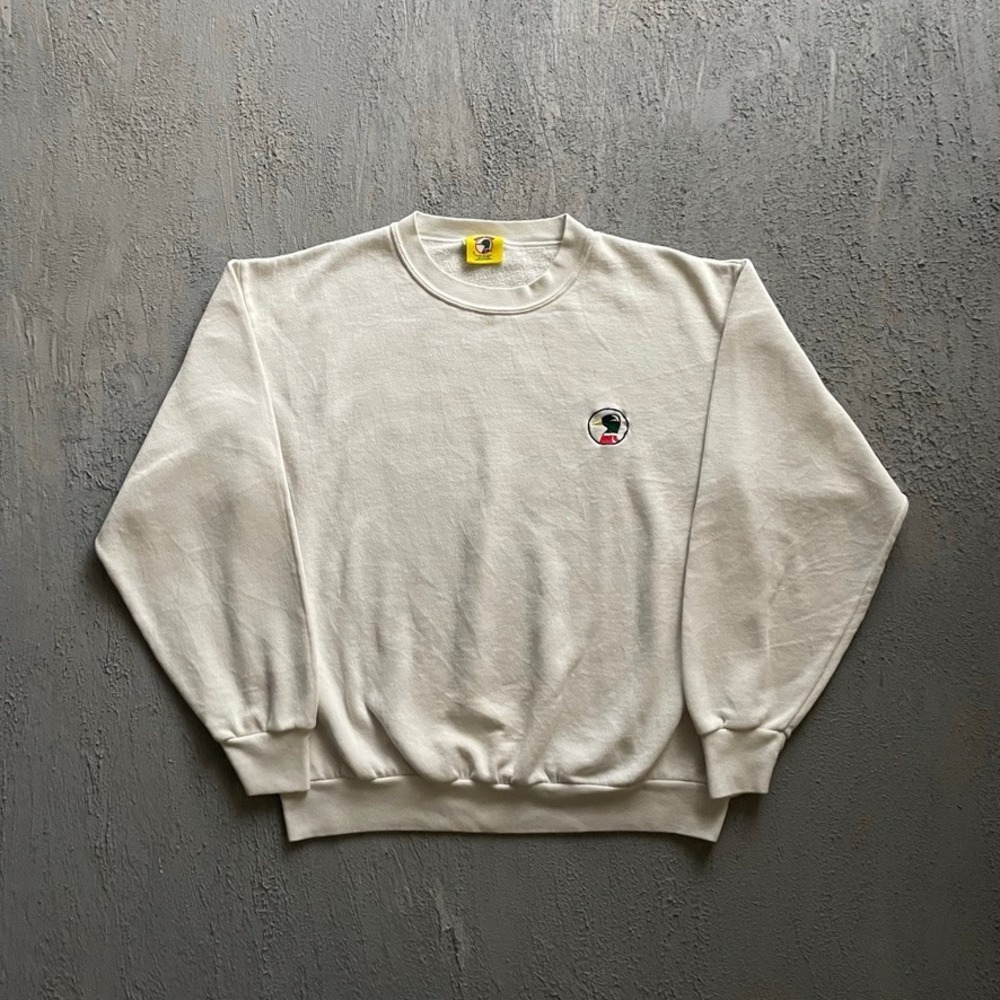 Vintage Duck head Logo Sweatshirt Mens Large White 90s
